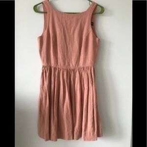 American Apparel peach linen dress S